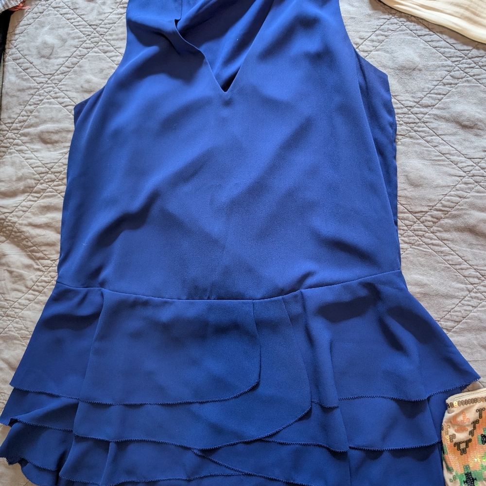 Banana Republic Royal Blue Layered Dress
